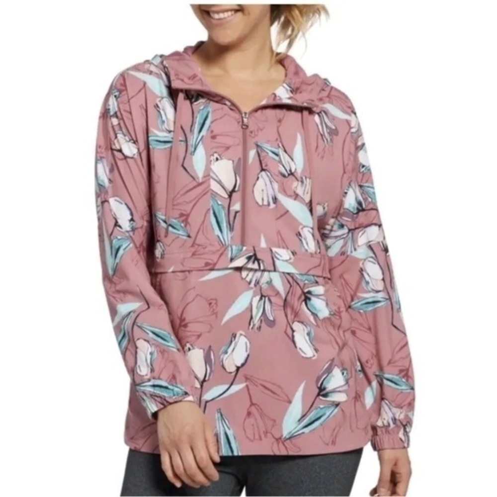 Calia By Carrie Underwood Floral Anywhere Print Pullover Jacket Hoodie size S